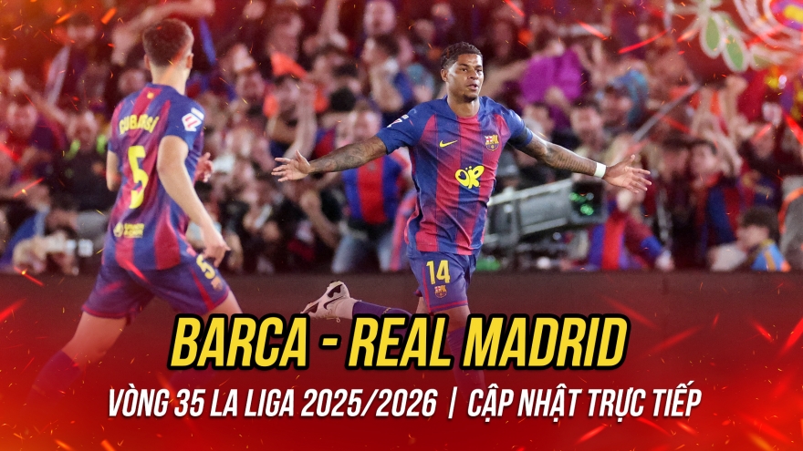 Trực tiếp Barca 2-0 Real Madrid: Rashford ghi siêu phẩm